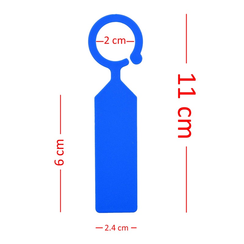 Kare Kind Plastic Garden Hanging Plant Tags 100pcs 11x2.5cm - Kare & Kind 100x Ring Tag Hanging Plant Labels - Colorful Plastic Plant Hook and Tree Tags - Image 3